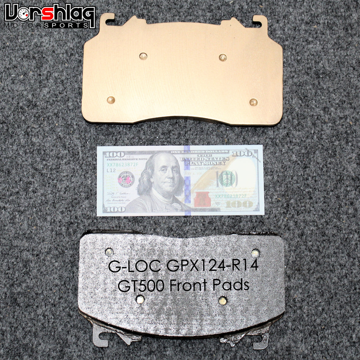 G-LOC Brake Pads, Front, 2020-up Shelby GT500, 6-piston calipers