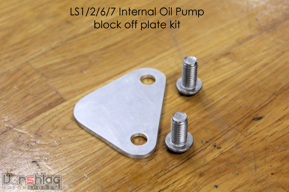 LS Oil Port Block-Off Plate For Use With Dry Sump