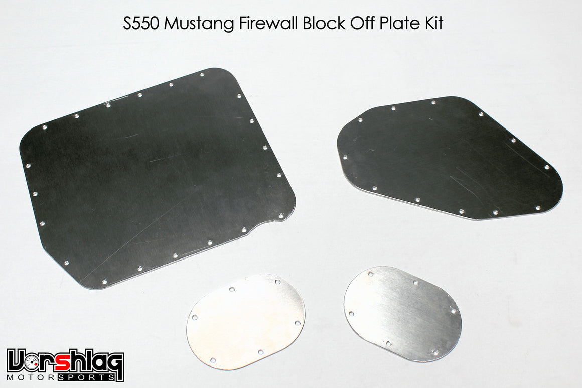 S550 Mustang Firewall Block Off Plate Kit - Aluminum