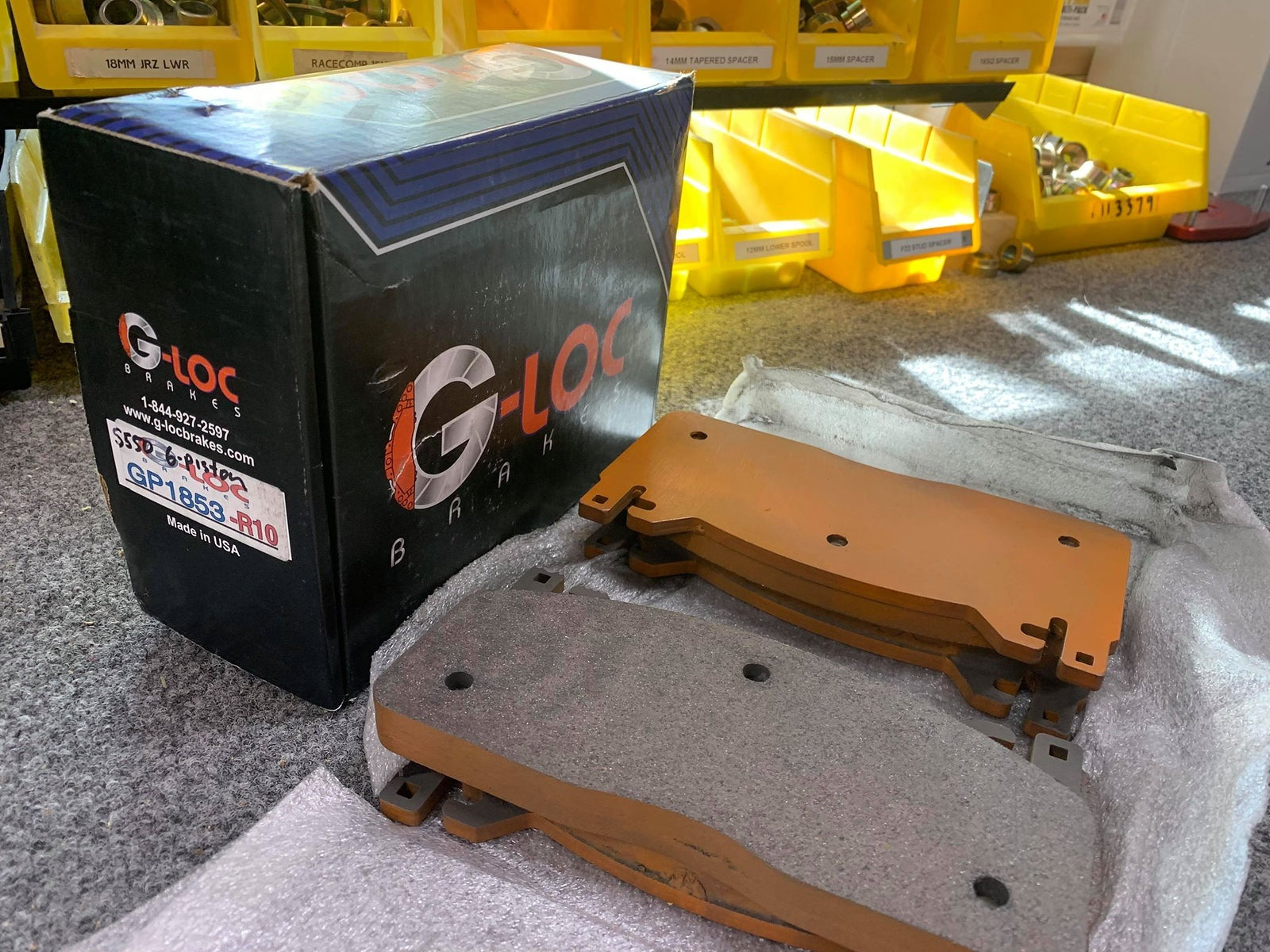 G-LOC Brake Pads, Front, 2016-up Shelby GT350, 6-piston calipers