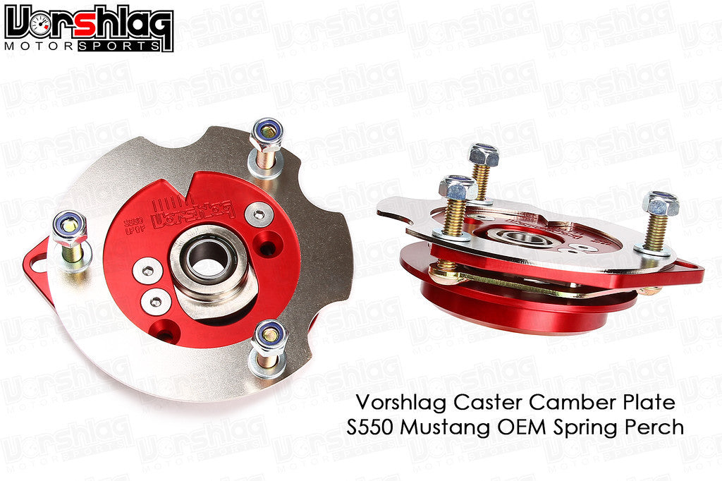 Vorshlag S650 (2024-up) Mustang Camber/Caster Plates & OEM Perches