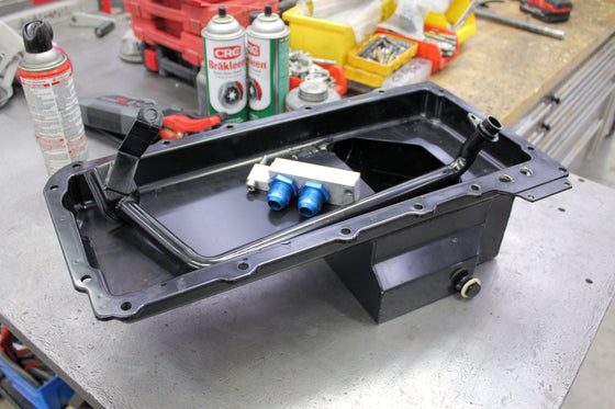 USED - Summit LSx Oil Pan Kit for road race use + Canton remote oil dapter