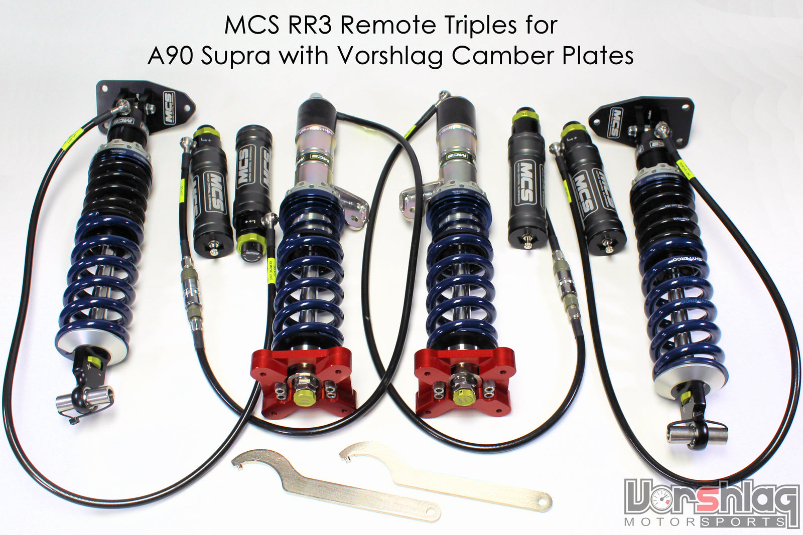 MCS RR3 Remote Triple Adjustable Monotube Dampers (Toyota Supra A90, BMW Z4 G29)