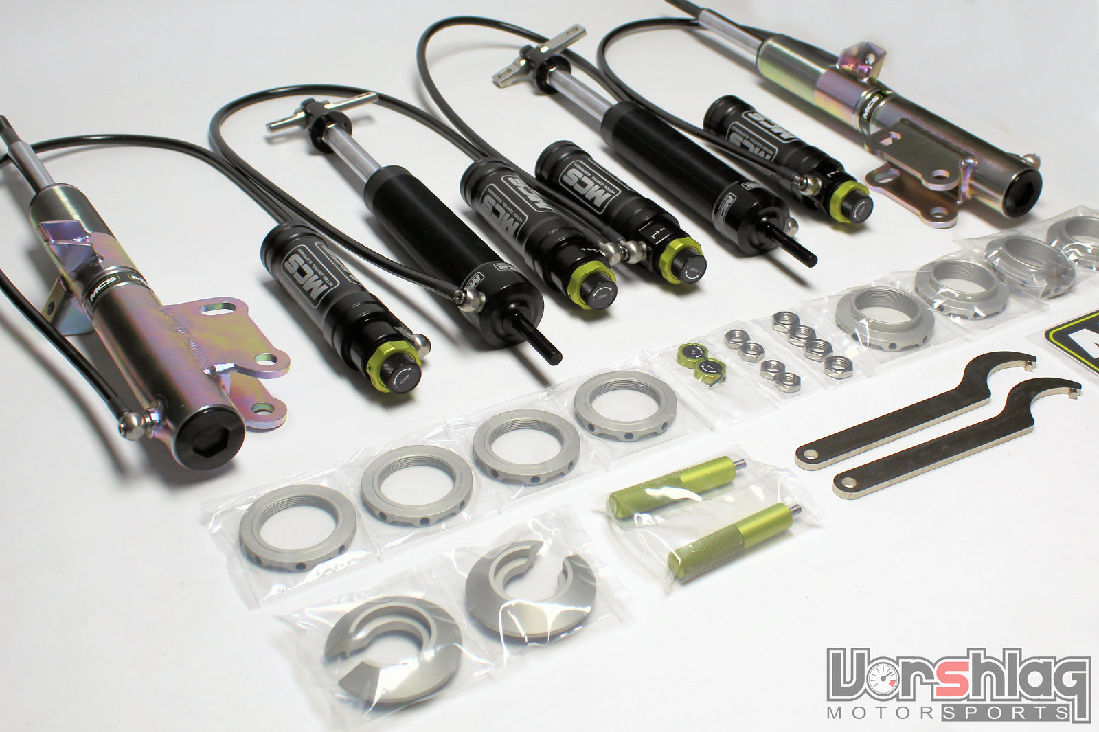 MCS RR3 Remote Triples Adjustable Monotube Dampers (Ford S550 Mustang PP2/GT350)