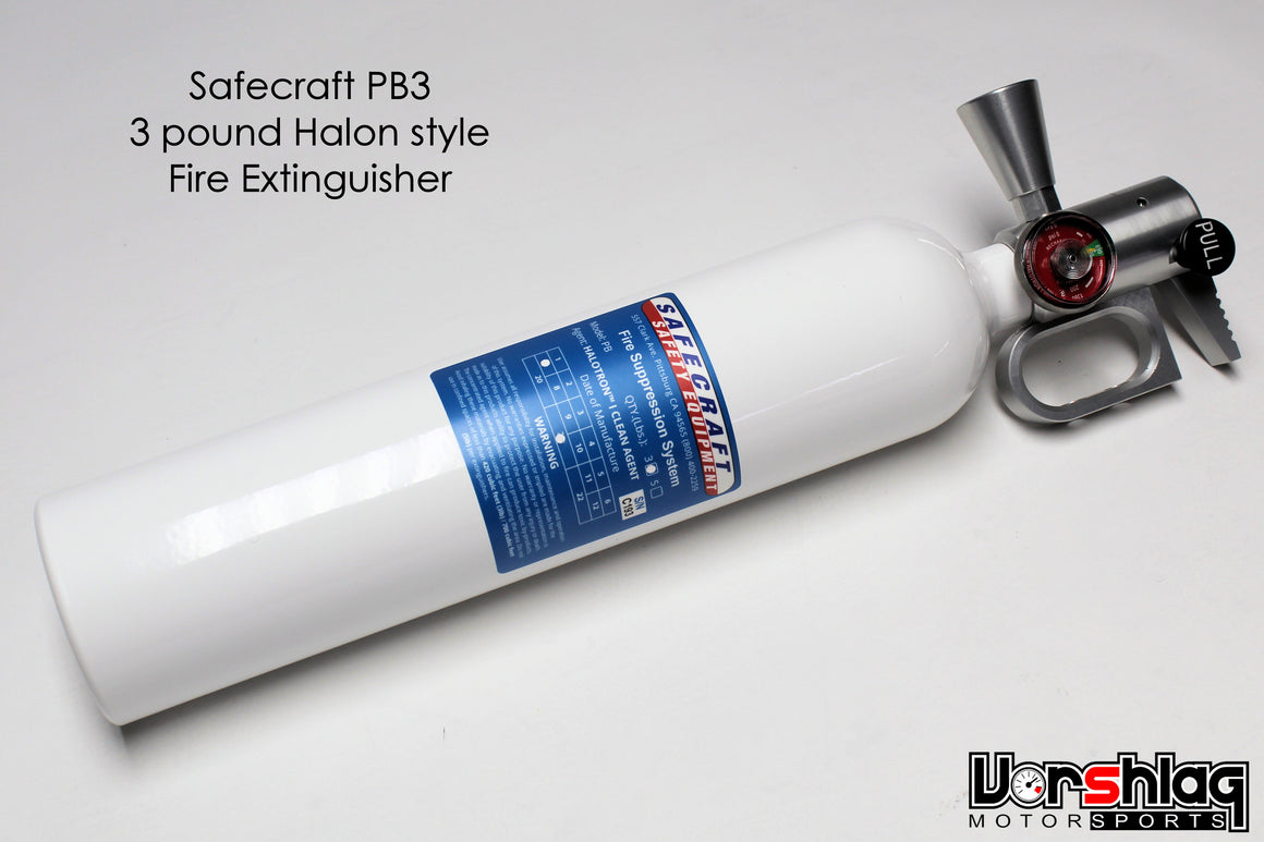 Safecraft Halotron 3 lb fire extinguishers bottle, PB3