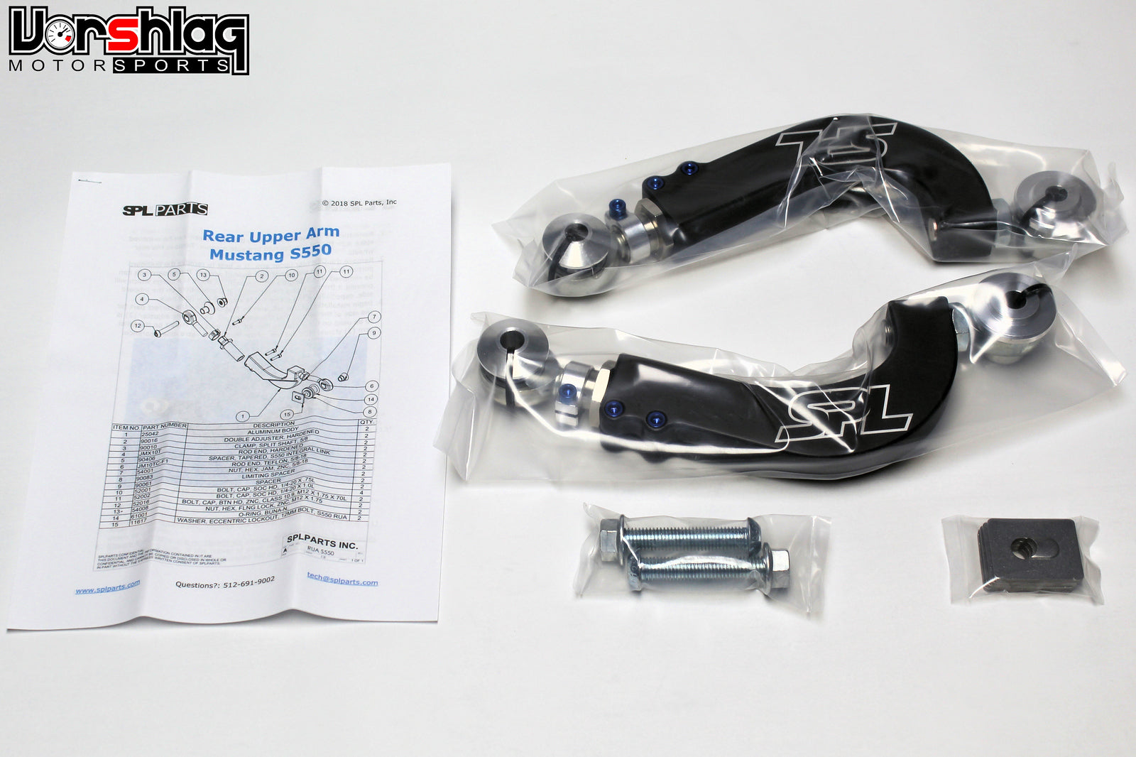SPL Parts TITANIUM Series Rear Upper Camber Arms for 2015+ S550 Mustang