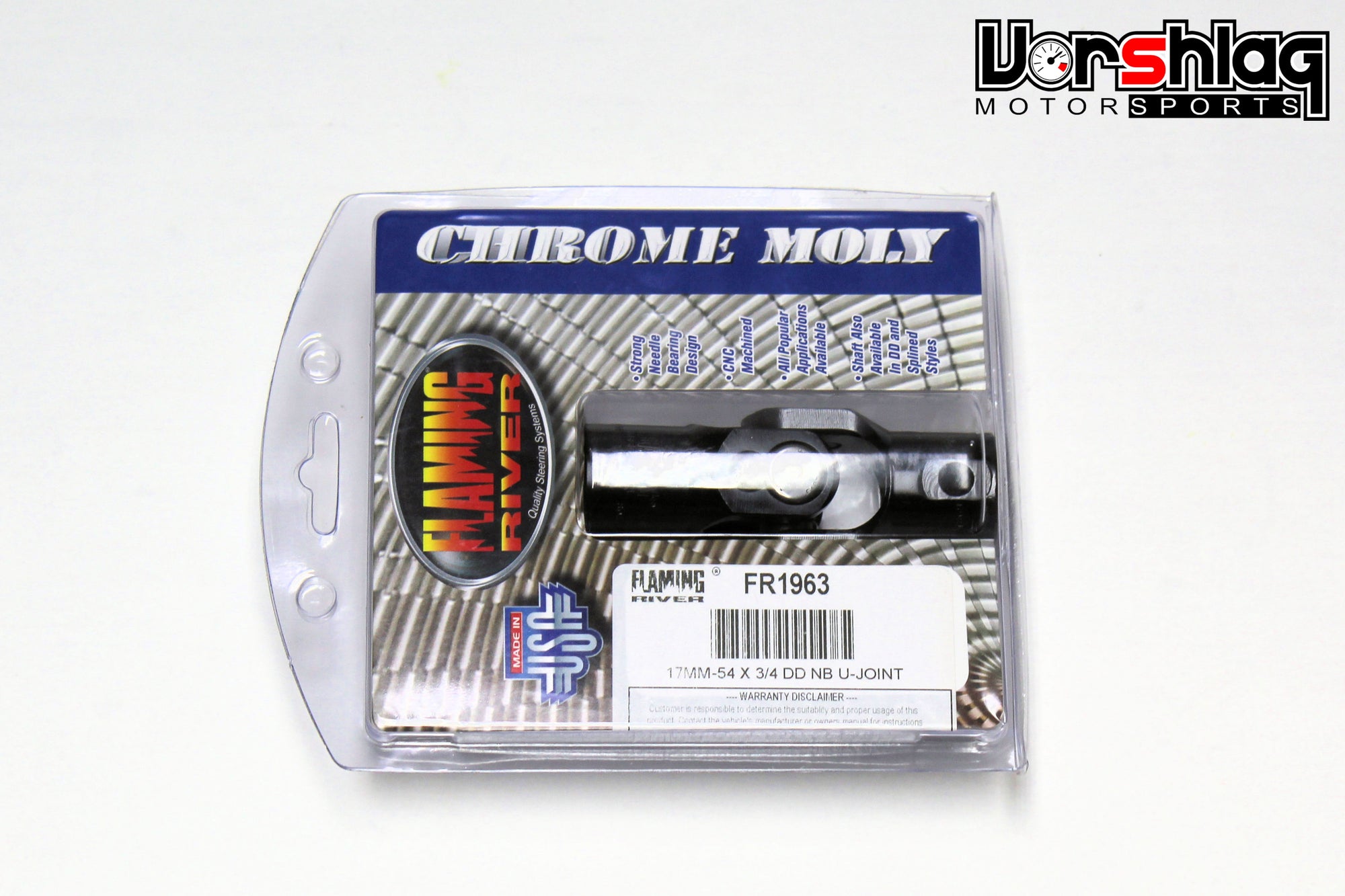 Vorshlag BMW 17mm-54spline x 3/4 or 1" DD Competition Steering U-Joint