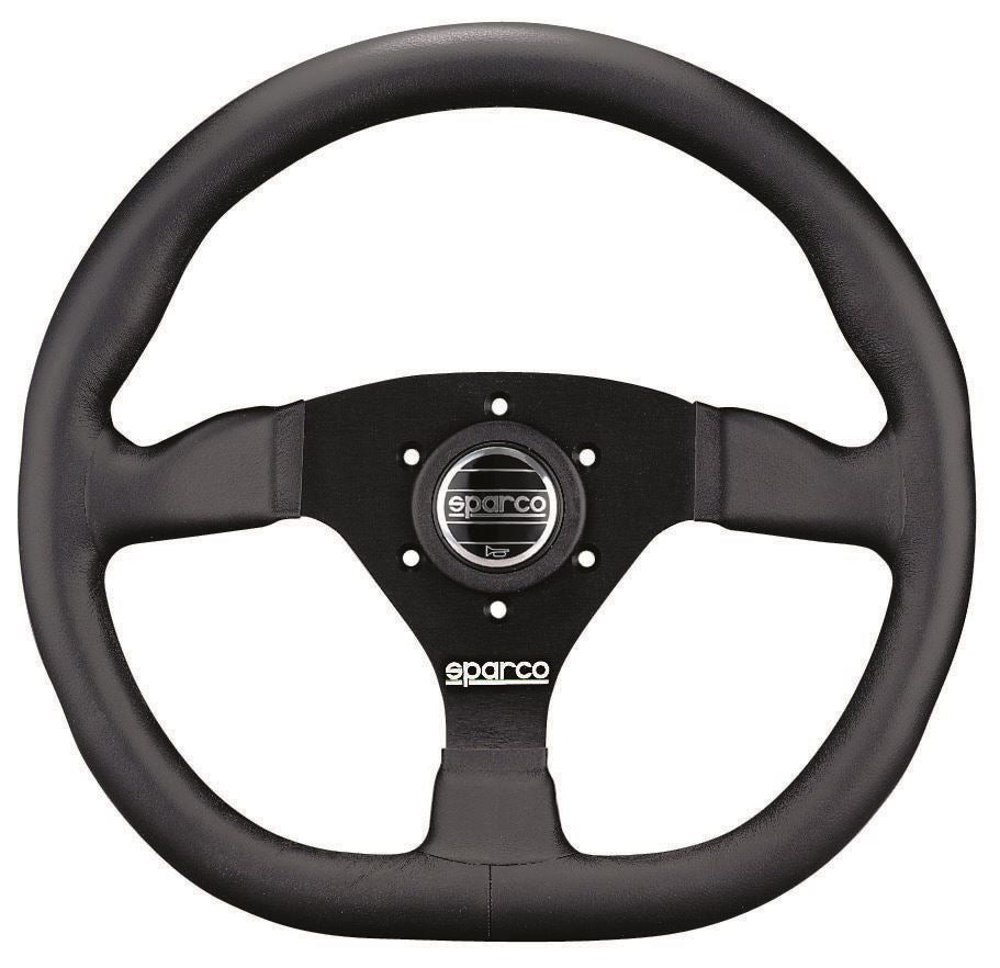 Sparco L360 Steering Wheel, 3 Spoke, Black Suede or Leather - Vorshlag Sparco L360 Steering Wheel, 3 Spoke, Black Suede or Leather - Vorshlag