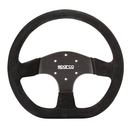 Sparco Model R 353 Steering Wheel, 3 Spoke, Black Suede