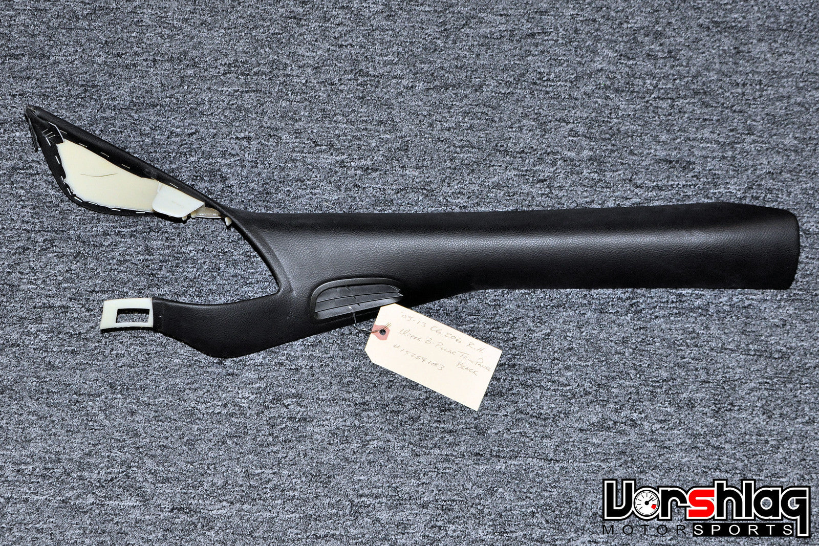 C6 Z06 Corvette Interior "A” Pillar Trim Panel – Black (used)