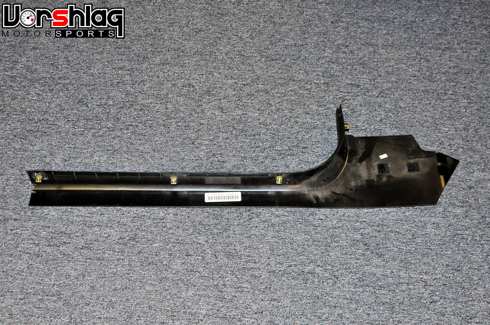 C6 Corvette Front Sill Lower Trim, Right, Ebony Black (used) - 25777564