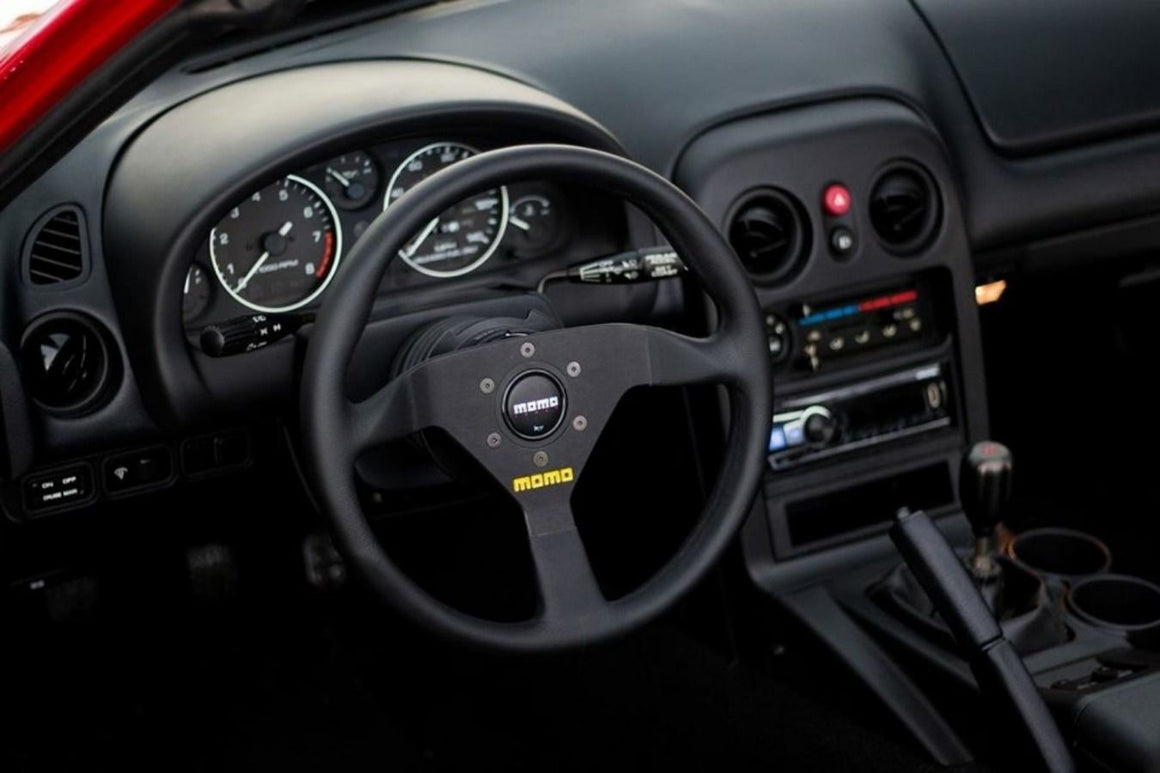 Momo Model 78 Steering Wheel, Black Leather or Suede