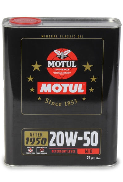 Motul Mineral based Classic Performance 20W50 Oil - 2 Liter
